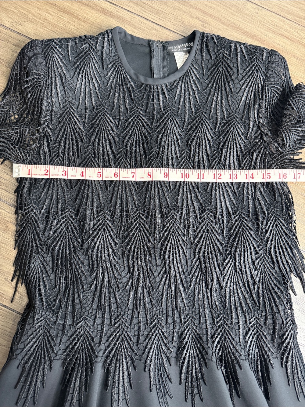 Vintage Tiered Embroidered Feather Leaf
A-line Fit&Flare Whimsical Goth Dress - Picture 4 of 13